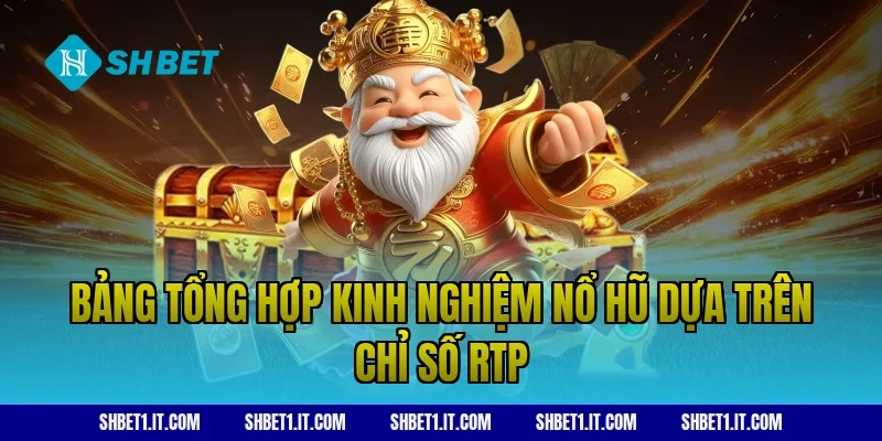 Bảng tổng hợp kinh nghiệm nổ hũ dựa trên chỉ số RTP